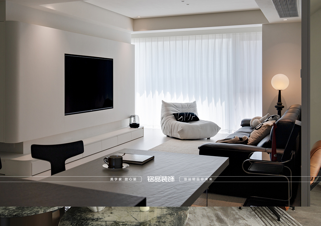 嘉兴装修 鸿翔云望府 三室两厅 黑白极简装修