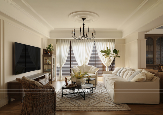 嘉兴装修 山水国际 两室两厅 法乡风格装修