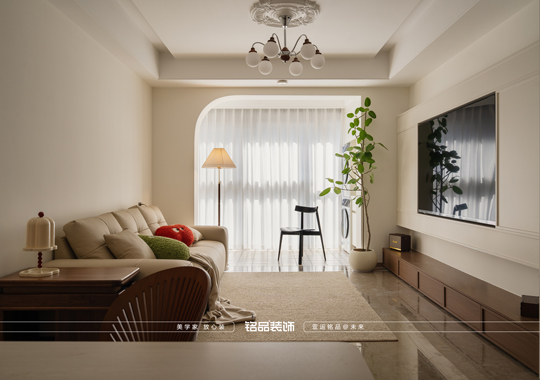 嘉兴装修 绿都金科和宁文华府 三室两厅 奶油风格装修 